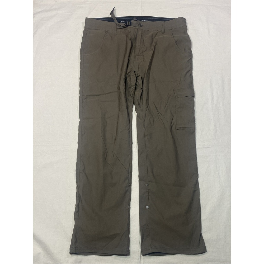 Prana Zion Belted Mens Cargo Pants Mens Hiking Breathable 36x30 Brown